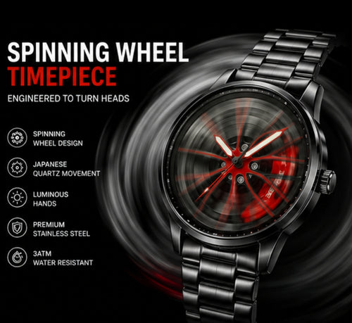 Nova Rim Watch - Luxury Rotating Quartz Watch