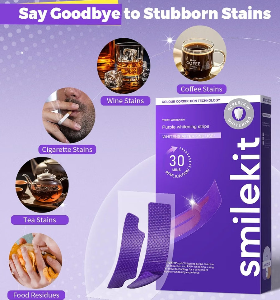 Premuim Purple Whitening Teeth Strips